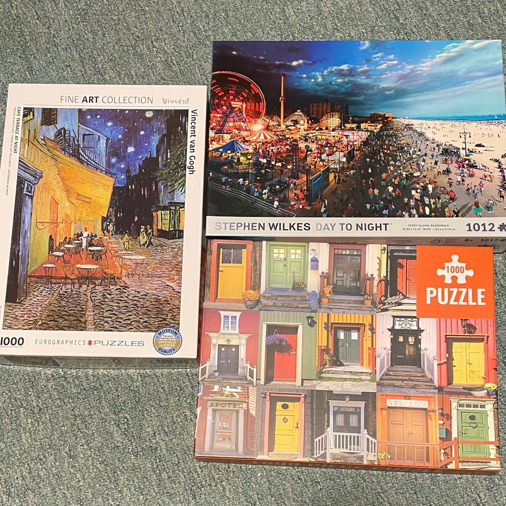 Puzzle - Three 1000 piece puzzles
